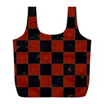 Red and Black Checkered Grunge  Full Print Recycle Bag (L)