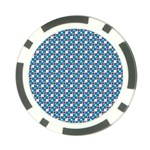 Country Blue Checks Pattern Poker Chip Card Guard