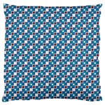 Country Blue Checks Pattern Large Cushion Case (One Side)