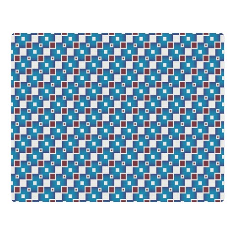 Country Blue Checks Pattern Double Sided Flano Blanket (Large)  from ArtsNow.com 80 x60  Blanket Front