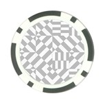 Truchet Tiles Grey White Pattern Poker Chip Card Guard