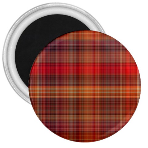 Madras Plaid Fall Colors 3  Magnets from ArtsNow.com Front