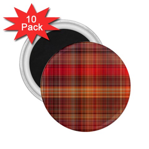 Madras Plaid Fall Colors 2.25  Magnets (10 pack)  from ArtsNow.com Front