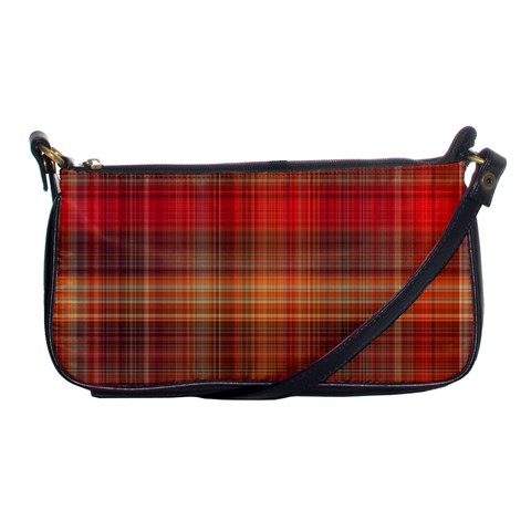 Madras Plaid Fall Colors Shoulder Clutch Bag from ArtsNow.com Front