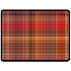 Madras Plaid Fall Colors Double Sided Fleece Blanket (Large)  from ArtsNow.com 80 x60  Blanket Back