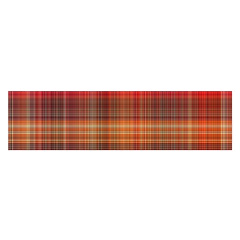 Madras Plaid Fall Colors Satin Scarf (Oblong) from ArtsNow.com Front