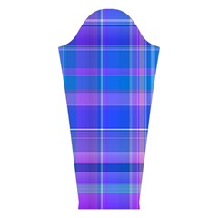 Madras Plaid Blue Purple Long Sleeve Velvet V Left Sleeve