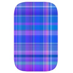 Madras Plaid Blue Purple Waist Pouch (Large) from ArtsNow.com Front