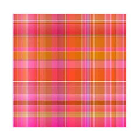 Pink Orange Madras Plaid Duvet Cover Double Side (Full/ Double Size) from ArtsNow.com Front