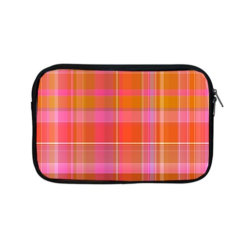Pink Orange Madras Plaid Apple MacBook Pro 13  Zipper Case from ArtsNow.com Front
