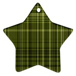 Green Madras Plaid Ornament (Star)