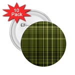 Green Madras Plaid 2.25  Buttons (10 pack) 