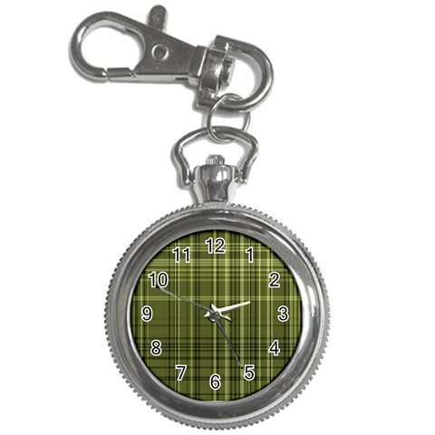 Green Madras Plaid Key Chain Watches from ArtsNow.com Front