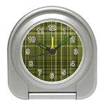Green Madras Plaid Travel Alarm Clock