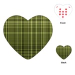 Green Madras Plaid Playing Cards Single Design (Heart)