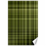 Green Madras Plaid Canvas 24  x 36 