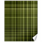 Green Madras Plaid Canvas 11  x 14 