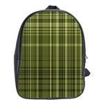 Green Madras Plaid School Bag (XL)