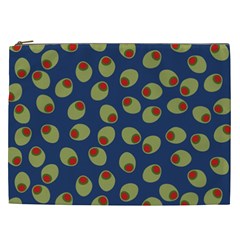 Green Olives With Pimentos Cosmetic Bag (XXL) from ArtsNow.com Front