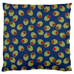 Green Olives With Pimentos Large Flano Cushion Case (Two Sides) from ArtsNow.com Front