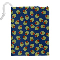 Green Olives With Pimentos Drawstring Pouch (4XL) from ArtsNow.com Back