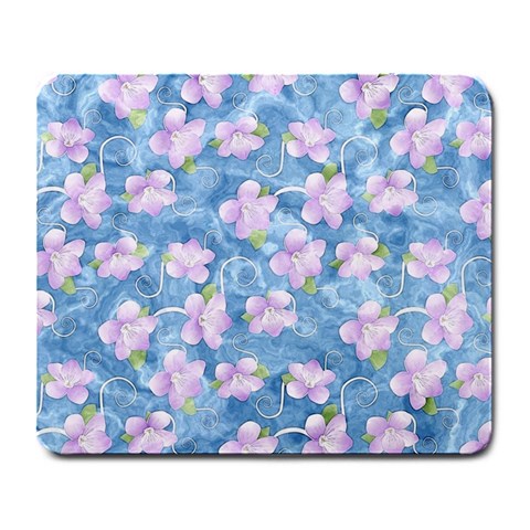 Watercolor Violets Large Mousepads from ArtsNow.com Front