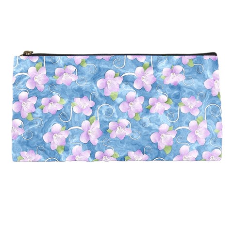 Watercolor Violets Pencil Case from ArtsNow.com Front