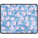 Watercolor Violets Fleece Blanket (Medium) 