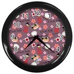 Japan Girls Wall Clock (Black)