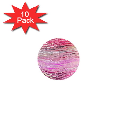 Pink Abstract Stripes 1  Mini Magnet (10 pack)  from ArtsNow.com Front