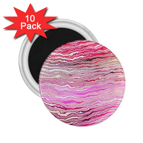 Pink Abstract Stripes 2.25  Magnets (10 pack)  from ArtsNow.com Front
