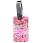 Pink Abstract Stripes Luggage Tag (one side)