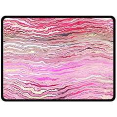 Pink Abstract Stripes Double Sided Fleece Blanket (Large)  from ArtsNow.com 80 x60  Blanket Back