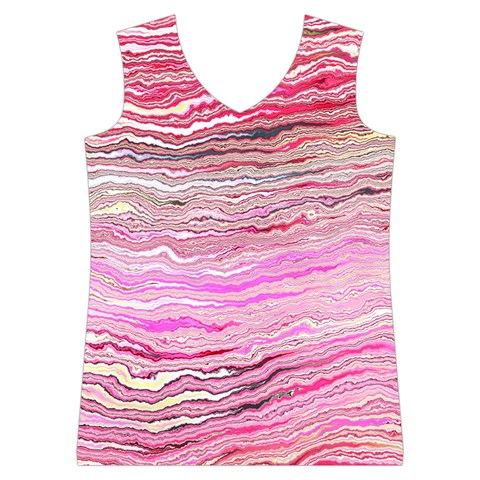 Pink Abstract Stripes Women s Basketball Tank Top from ArtsNow.com Front