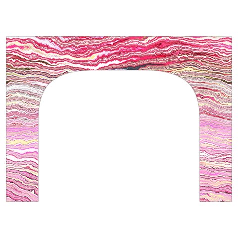 Pink Abstract Stripes Toiletries Pouch from ArtsNow.com Front