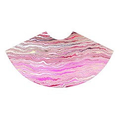 Pink Abstract Stripes Midi Sleeveless Dress from ArtsNow.com Skirt Front