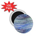 Blue Abstract Stripes 1.75  Magnets (100 pack) 