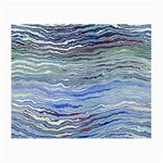 Blue Abstract Stripes Small Glasses Cloth