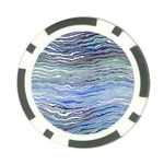 Blue Abstract Stripes Poker Chip Card Guard
