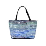 Blue Abstract Stripes Classic Shoulder Handbag