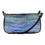 Blue Abstract Stripes Shoulder Clutch Bag