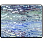 Blue Abstract Stripes Fleece Blanket (Medium) 