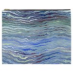 Blue Abstract Stripes Cosmetic Bag (XXXL)