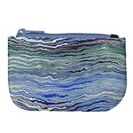Blue Abstract Stripes Large Coin Purse