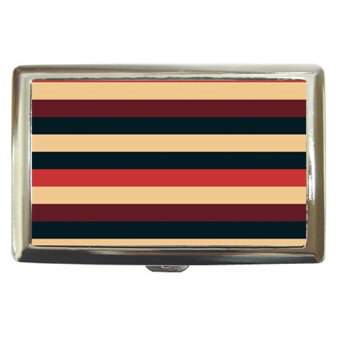 Seventies Stripes Cigarette Money Case from ArtsNow.com Front