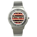 Seventies Stripes Stainless Steel Watch