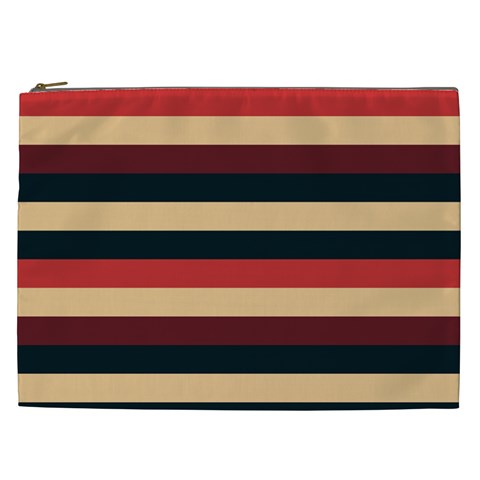 Seventies Stripes Cosmetic Bag (XXL) from ArtsNow.com Front