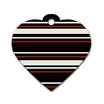 Classic Coffee Brown Dog Tag Heart (Two Sides)