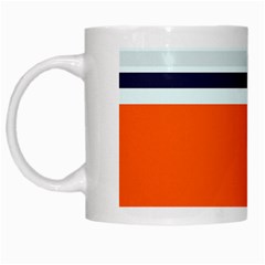 Tri Color Stripes White Mugs from ArtsNow.com Left