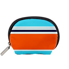 Tri Color Stripes Accessory Pouch (Small) from ArtsNow.com Front